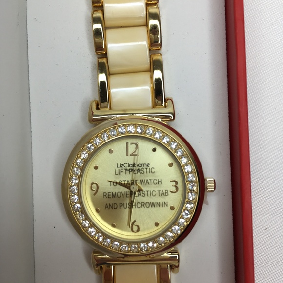 Liz Claiborne Jewelry - NIB Liz Claiborne Gold Tone Watch